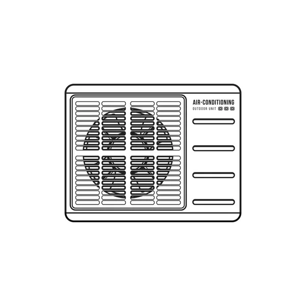 Vector air conditioning outdoor uni — Stock Vector