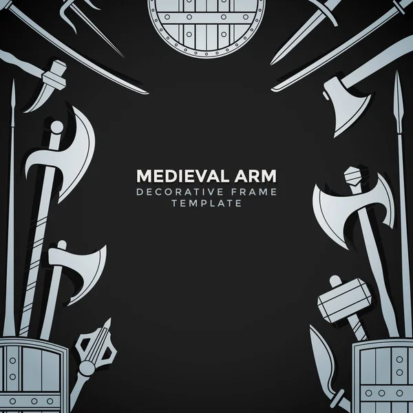 Medieval cold steel arms fram — Stock Vector