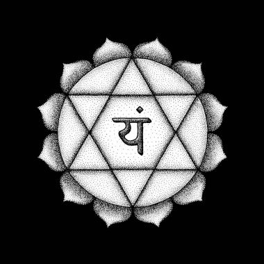 çizilmiş çakra Anahata illustratio el