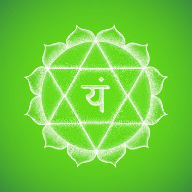 çizilmiş çakra Anahata illustratio el