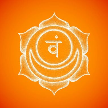 çizilmiş çakra Svadhishthana illustratio el