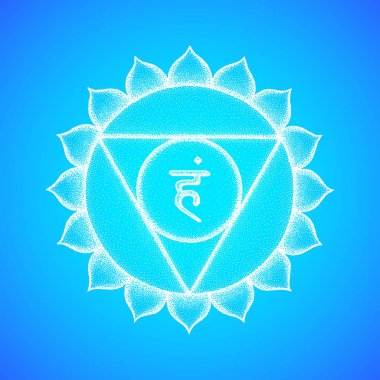 çizilmiş çakra Vishuddha illustratio el