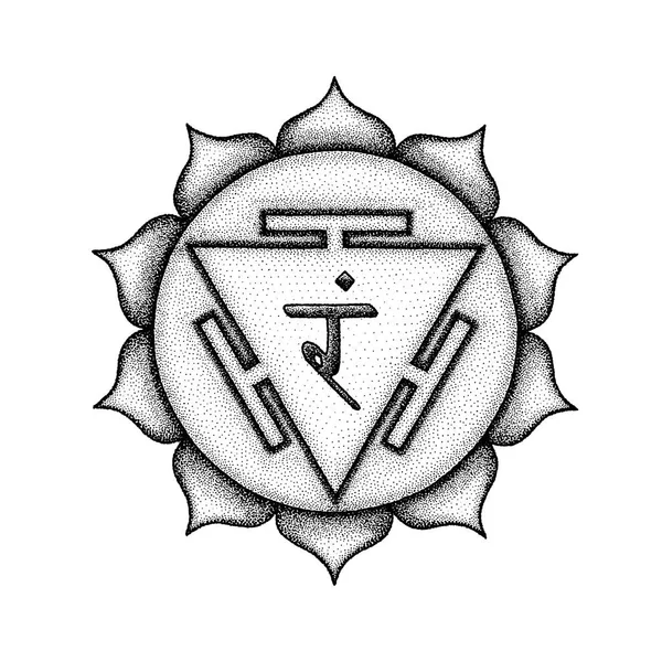 Chakra disegnato a mano Manipura illustratio — Vettoriale Stock