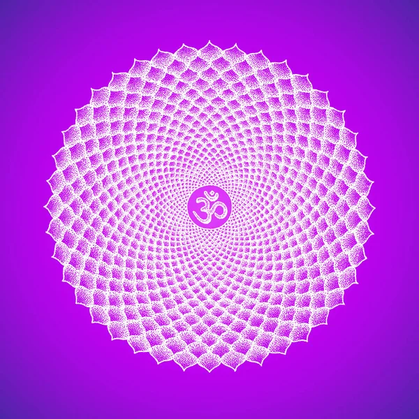 Chakra dessiné à la main Sahasrara illustratio — Image vectorielle