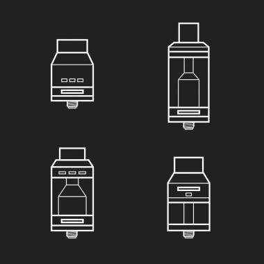 vektör Buharlaştırıcı atomizers türleri simgesi