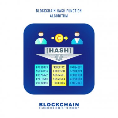 Dağıtılmış blockchain defter teknoloji illustratio