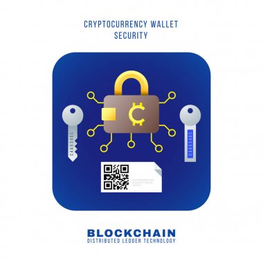 Dağıtılmış blockchain defter teknoloji illustratio