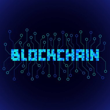 Dağıtılmış blockchain defter teknoloji illustratio