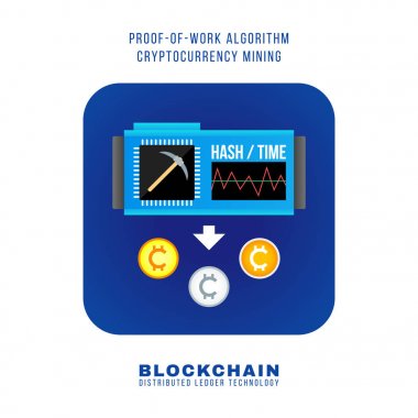 Dağıtılmış blockchain defter teknoloji illustratio