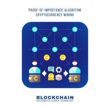 Dağıtılmış blockchain defter teknoloji illustratio
