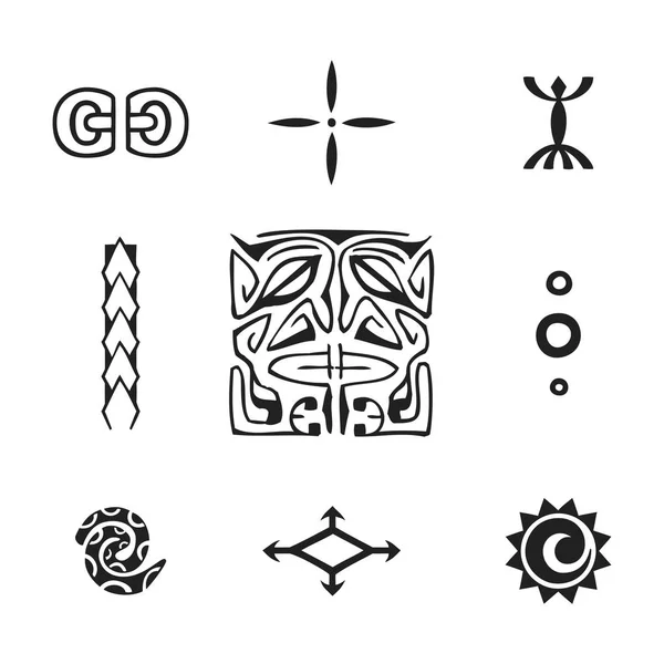 Tatuaje polinesio indígena primitivo ar — Vector de stock