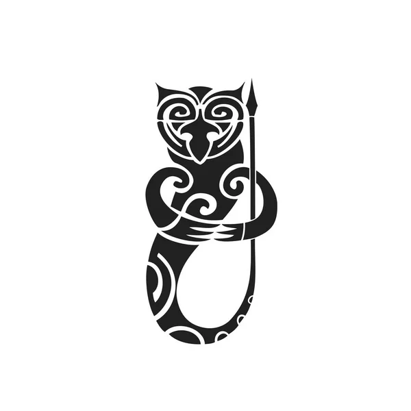 Tatouage polynésien autochtone primitif ar — Image vectorielle