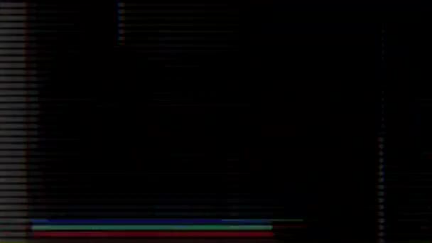 Glitch Rumore Vfx Televisione Statica Effetti Video Visivi Strisce Sfondo — Video Stock