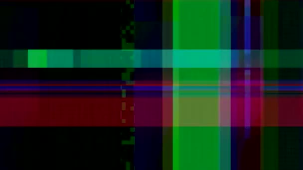 Glitch Rumore Vfx Televisione Statica Effetti Video Visivi Strisce Sfondo — Video Stock