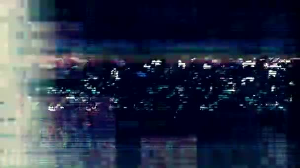 Glitch Ruis Statische Televisie Vfx Visuele Video Effecten Strepen Achtergrond — Stockvideo