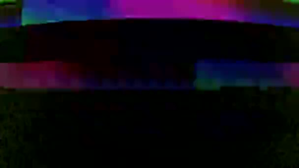 Glitch Noise Statis Televisi Vfx Efek Visual Video Garis Garis — Stok Video