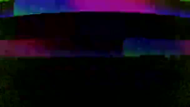 Глюк Шум Статичного Телебачення Vfx Візуальні Відео Ефекти Смуги Фону — стокове відео