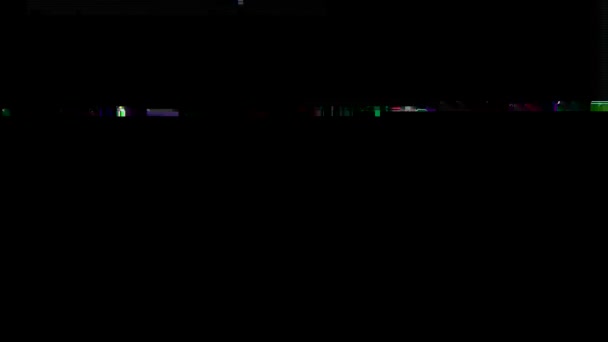 グリッチノイズ静的テレビVfx 視覚的なビデオ効果ストライプの背景 テレビ画面のノイズグリッチ効果 — ストック動画