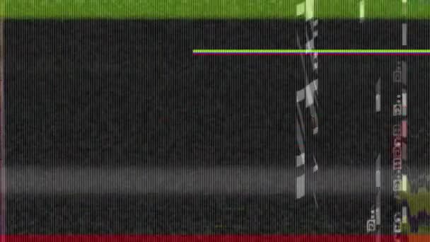 Glitch Ruido Televisión Estática Vfx Efectos Visuales Vídeo Rayas Fondo — Vídeo de stock