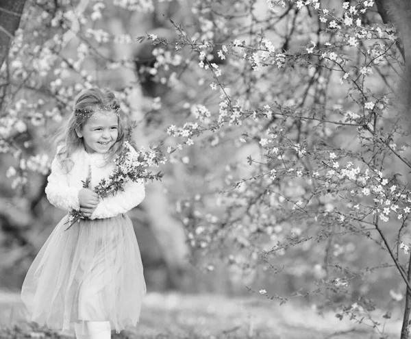 Superbe Portrait Noir Blanc Petite Fille Rit Amuse Dans Une — Photo