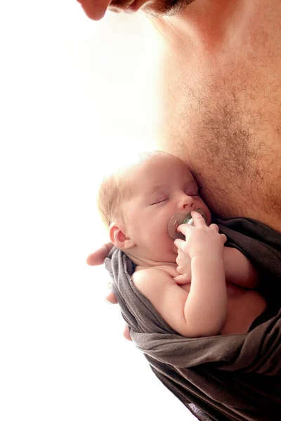 Foto Makro Dari Bayi Yang Baru Lahir Telinga Kecil Close — Stok Foto