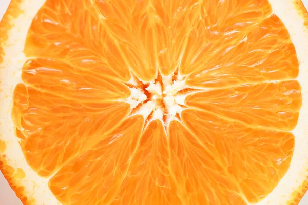 Cut Half Fresh Juicy Textured Orange Macro Background — Stock Photo, Image