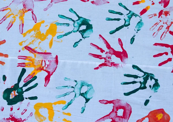 Hand print water color art — Stock Photo, Image