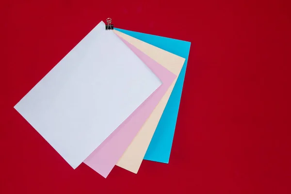 Цвет Бумаги Фоне Текстуры Ткани Красного Фриза — стоковое фото