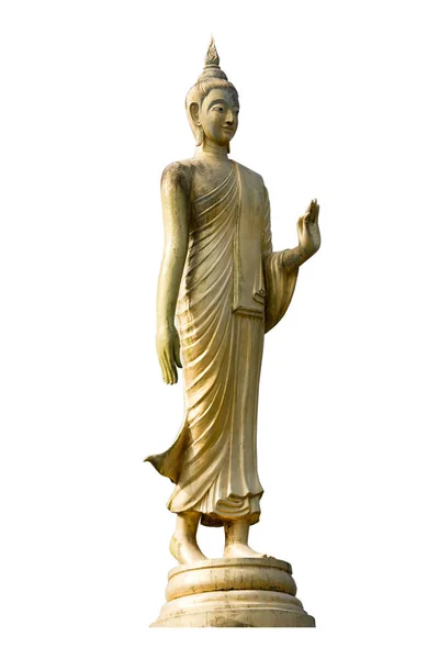 Old Buddha Statue Buddha Image Used Amulets Buddhism Religion White — Stock Photo, Image
