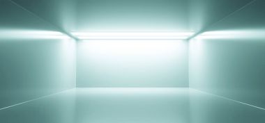 Boş Sci Fi fütüristik Oda 3D render