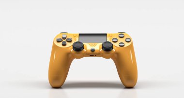 Beyaz arka plan üzerinde gerçekçi oyun Joystick 3D render