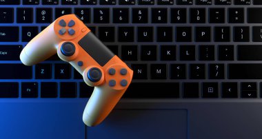 Gerçekçi görünümlü bilgisayar klavye Closeup 3D render