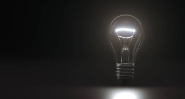 Klasik cam ampul kızdırma koyu arka plan üzerinde ile