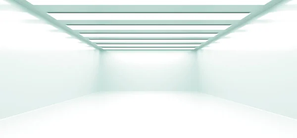 Sala blanca vacía realista con luces —  Fotos de Stock