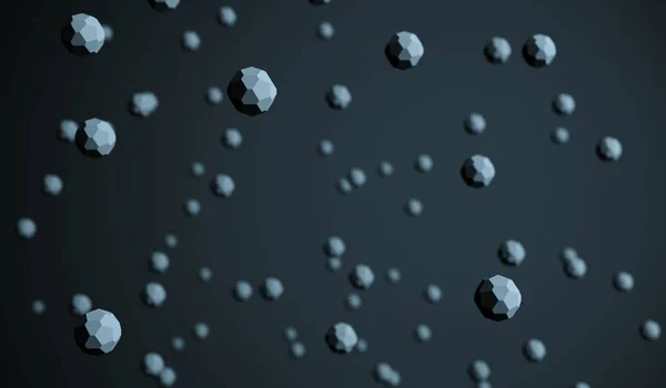 Abstracte chaotische laag Poly deeltjes — Stockfoto