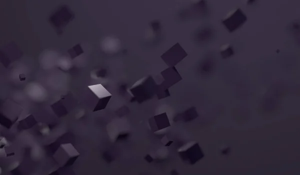 Cubes volants chaotiques abstraits — Photo