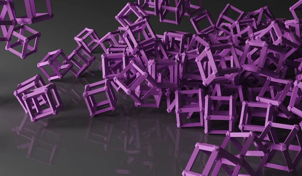 Connessioni astratte del cubo caotico — Foto Stock