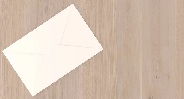 Realistyczne wysyłania listów na powierzchni drewnianych — Zdjęcie stockowe