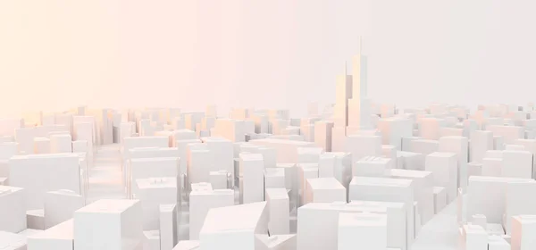 Low-Poly moderne Stadt — Stockfoto