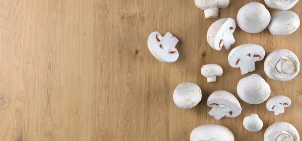 Pedaços de cogumelo realista — Fotografia de Stock