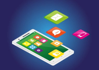 simgeleri ile akıllı telefon