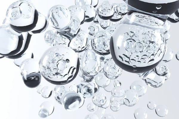 3D рендеринг водных пузырей — стоковое фото