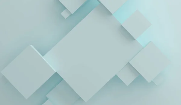 Abstract Cubes Background With Empty Space And Blue Tint
