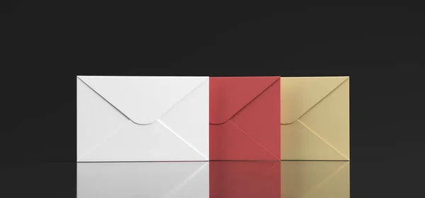 E-mail listy inny kolor — Zdjęcie stockowe