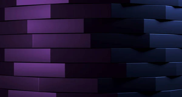 Stacked clean boxes abstract background. 3D Rendering