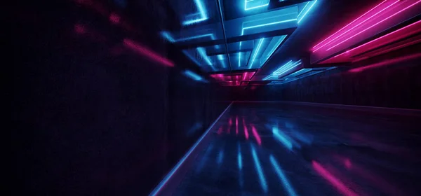 Laser Show Club Dark Neon Sci Fi Futuriste Bleu Violet Gl — Photo