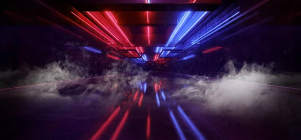 Smoke Fog Mist Laser Show Club Dark Neon Sci Fi Futuriste Rétro — Photo