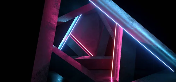 Neon glühende Zukunft Sci-Fi-Nacht Mode-Club Laserstrahl lila — Stockfoto