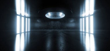 Modern Bilim Kurgu Uzaylı Uzay Gemisi Stüdyo Sahne Kulübü Gece Odası 