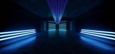 Gelecekçi Bilim Kurgu Tüneli Koridoru Yeraltı Garajı Gru